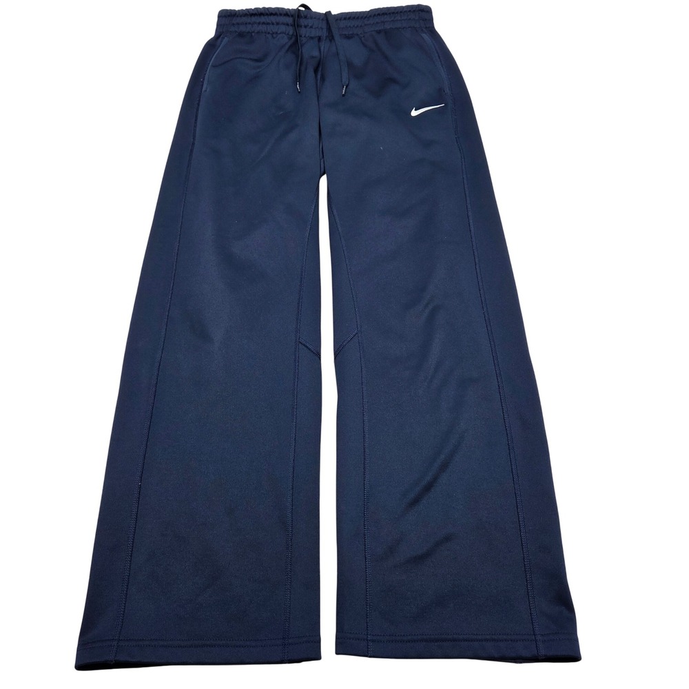Nike Dri-FIT Training Pant Wide Leg Men M Navy Blue 867372-419 Drawstring Pocket